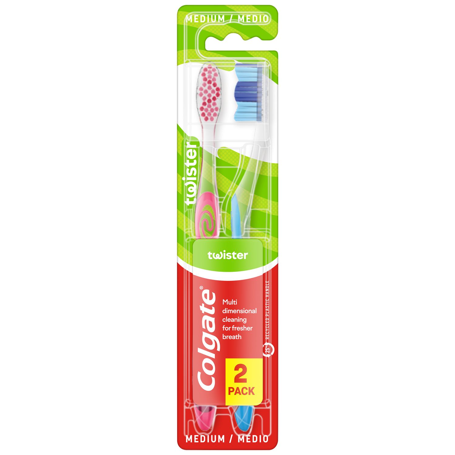Spazzolino manuale medio Colgate Twister Fresh