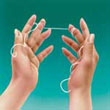 Hands with floss
