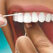 Teeth with floss